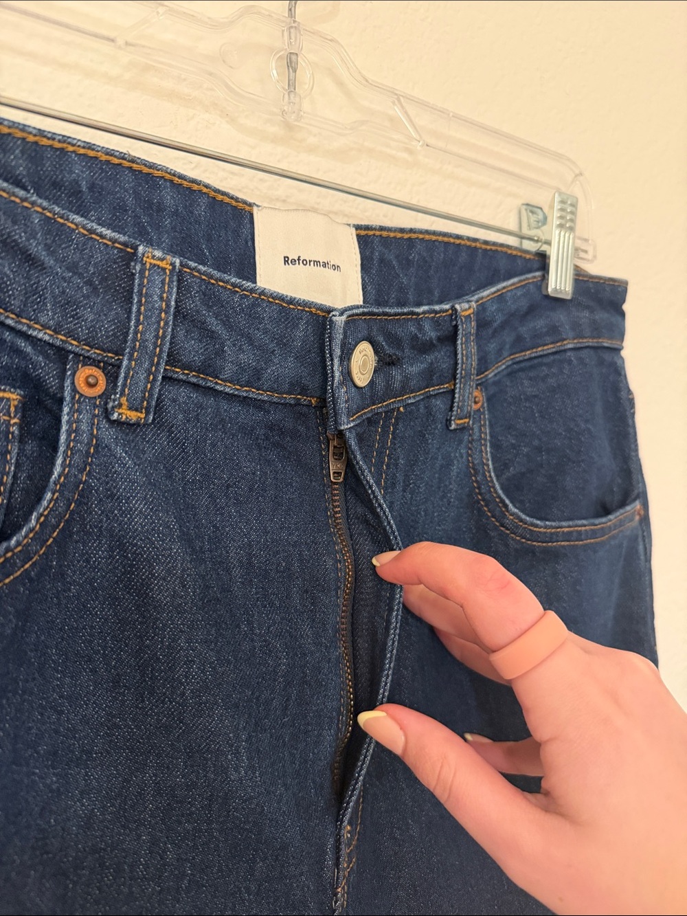 Reformation Jax Stretch High Rise Straight Jeans - Picture 5 of 9